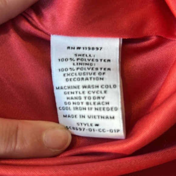 Collective Concepts Dress Red Printed Floral Midi Dress Size Large Petite - Picture 8 of 11